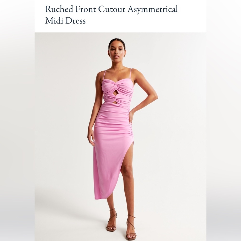 Abercrombie pink midi dress